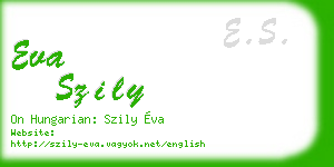 eva szily business card