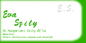 eva szily business card